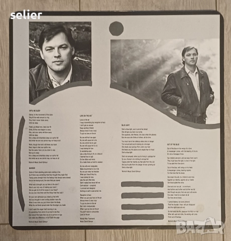 David Gilmour ‎– About Face Издание 🇬🇧 UK 1984г- Първа преса Състояние на винила:едната страна е N, снимка 3 - Грамофонни плочи - 52315913