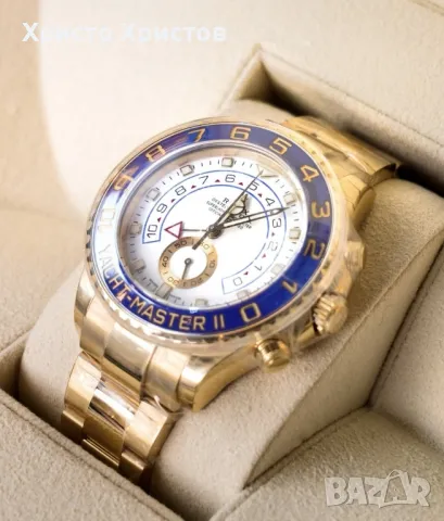 Мъжки луксозен часовник Rolex Yacht-Master II 18ct Yellow Gold  Mercedes 44 Regatta, снимка 5 - Мъжки - 47227675