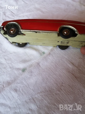 Ламаринена стара играчка Мерцедес с механизъм, снимка 7 - Колекции - 51137284