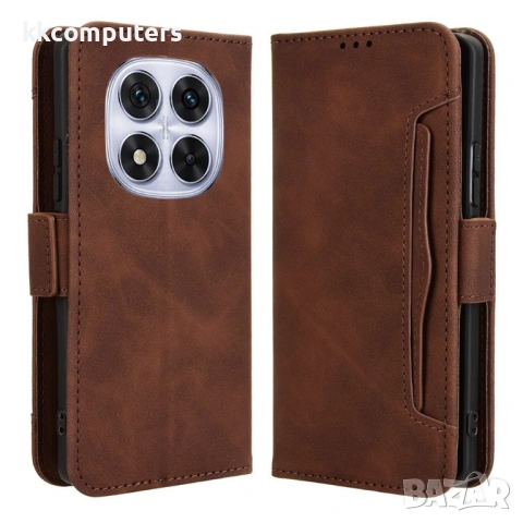 Кожен Калъф Портфейл за Xiaomi Redmi Note 14 Pro+ 5G / Note 14 Pro 5G / Poco X7 5G - Множество Слото, снимка 4 - Резервни части за телефони - 53538073