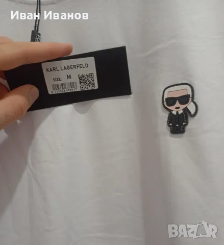 Оригинална чистно нова тениска Karl Lagerfeld - размер М, снимка 6 - Тениски - 47234524