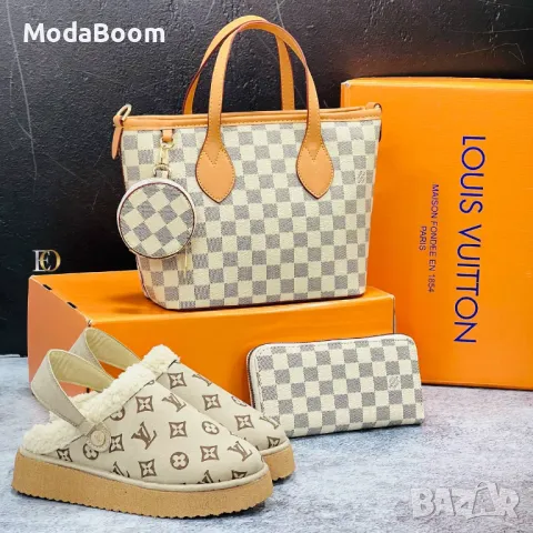 Louis Vuitton дамски комплекти , снимка 7 - Пантофи - 48286550