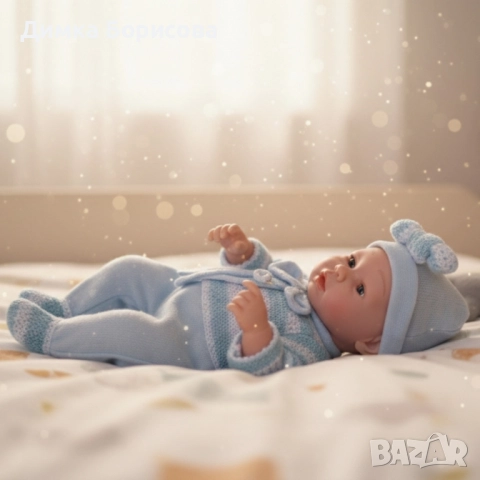 Реалистично бебе с аксесоари - 39см, снимка 6 - Кукли - 52349097