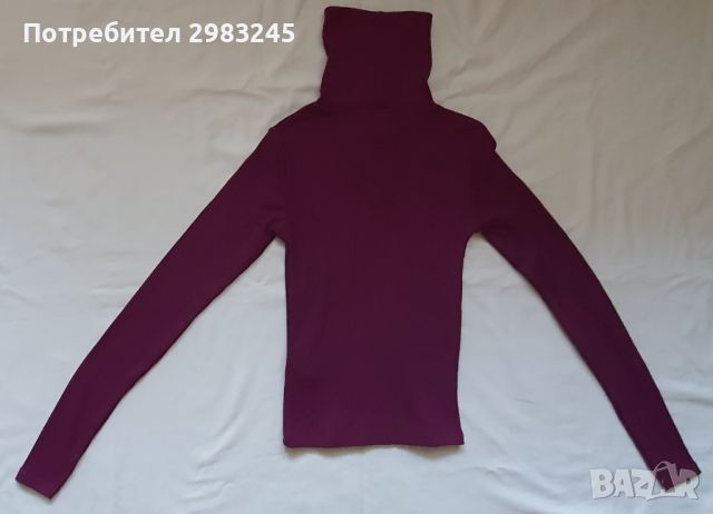 Тънко лилаво поло, снимка 2 - Блузи с дълъг ръкав и пуловери - 46296021