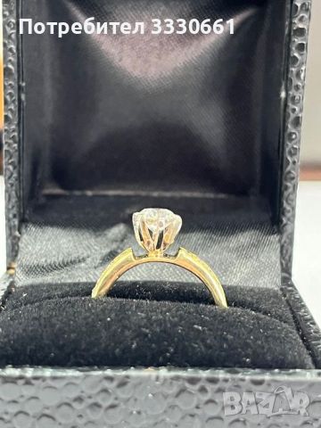 Годежен пръстен от жълто злато и брилянти, снимка 3 - Пръстени - 45826519