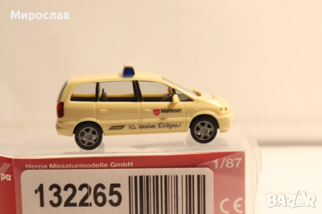 HERPA HO 1/87 OPEL ZAFIRA МОДЕЛ КОЛИЧКА, снимка 6 - Колекции - 53830263