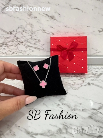 Комплект обеци и гердан Van Cleef, снимка 2 - Обеци - 53299826