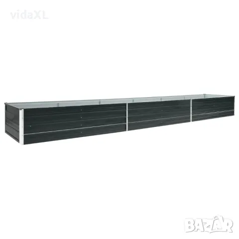 vidaXL Градинска висока леха поцинкована стомана 480x80x45 см антрацит(SKU:47067), снимка 1 - Други - 49489559