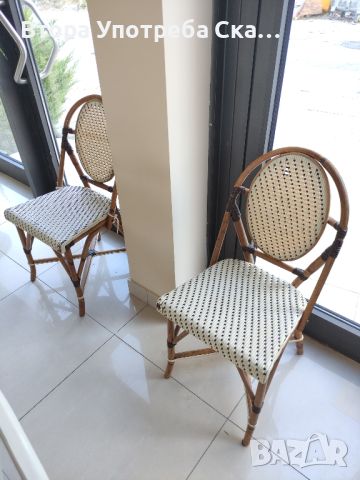 Два броя плетени градински столчета или за тераса, снимка 1 - Градински мебели, декорация  - 46503134