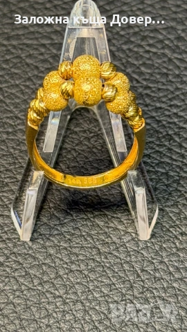 Златен пръстен 14 K 585 Gold zlaten prasten zlatni, снимка 3 - Пръстени - 53745778