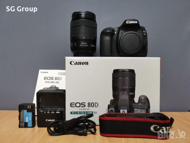 Професионална камера Canon EOS 80D+Canon EF 50mm 1.8 II камера Canon 80D, снимка 8 - Камери - 46295913