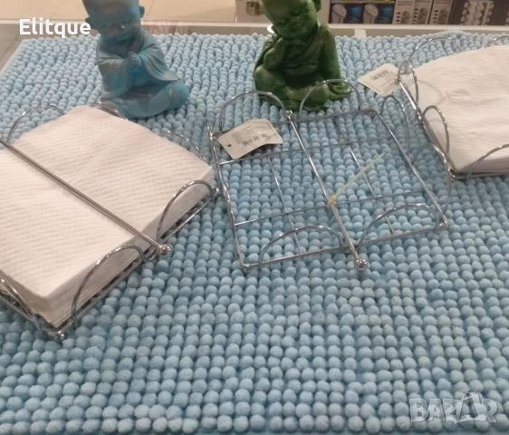 Луксозен метален салфетник в сребристо, ‎18,5 x 1 x 7,62 cm, снимка 3 - Други стоки за дома - 52940335