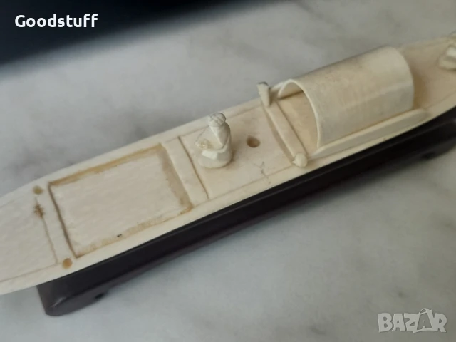 Рядка стара фигурка, слонова кост ,лодка,шхуна,кораб, Инуити, снимка 10 - Антикварни и старинни предмети - 50674958