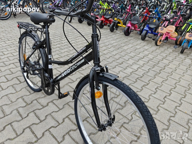 SPRINT Алуминиев велосипед 26" Velotec CITY черен, снимка 4 - Велосипеди - 53918344