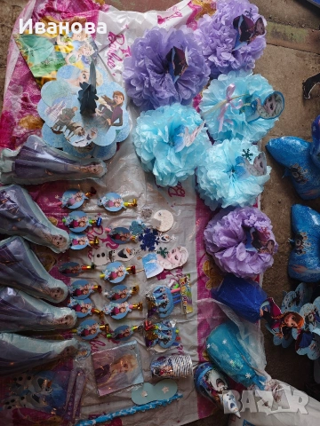 Украса за рожден ден : Елза и Ана, Ариел, Барби, Маша и Мечока, Мечо Пух, снимка 3 - Други - 53881005