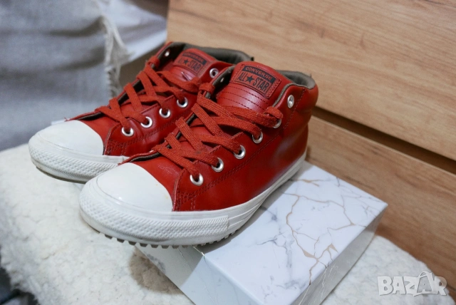 Кожени кецове Converse, снимка 2 - Кецове - 53756942