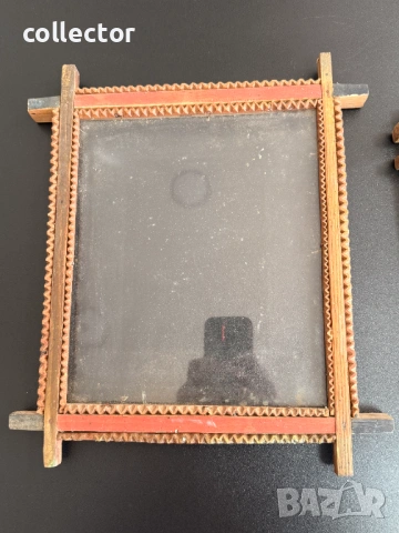 Дървени рамки овчарска дърворезба. №7856, снимка 2 - Антикварни и старинни предмети - 53451462