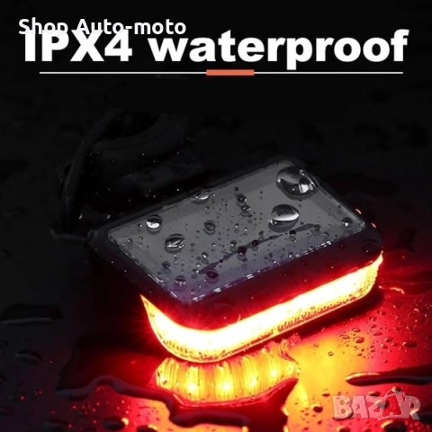 LED светлина за велосипед Automat, 2 в 1, Соларен фар или стоп, USB, снимка 3 - Аксесоари за велосипеди - 51554912