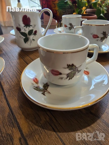 Порцеланови двойни сетове за късо кафе на "Китка", снимка 3 - Чаши - 54234592