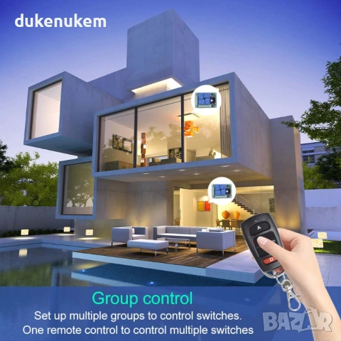 Безжичен RF релеен модул 433MHz – 4 канала, DC 12V, с 4 дистанционни, снимка 3 - Друга електроника - 53382337