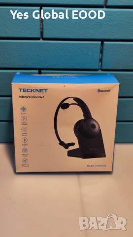 TECKNET Bluetooth слушалка с шумопотискане на микрофон офис, снимка 1 - Bluetooth слушалки - 46491965