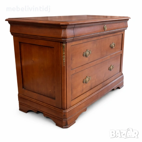 Скрин, изработен от масивно дърво - череша, от колекцията Louis Philippe, снимка 5 - Скринове - 53692308