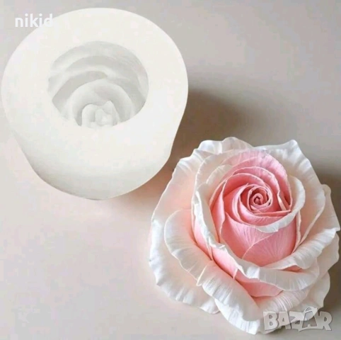 2 вида 3D роза силиконов молд форма фондан шоколад гипс смола свещ декор украса