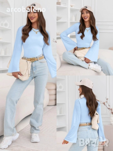 Дамска блуза с широки ръкави Doroteia, 6цвята , снимка 18 - Блузи с дълъг ръкав и пуловери - 53852619