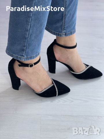Дизайнерски черни дамски затворени сандали с ток за очарователен стил Номера 36,37,38,39,40,41 , снимка 2 - Дамски елегантни обувки - 45496193