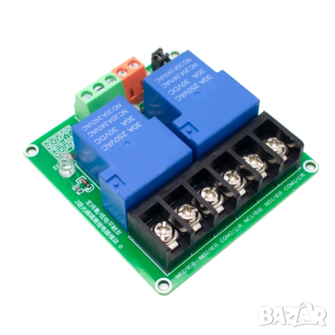 2-посочен 30A релеен модул за високо и ниско ниво, 5V интелигентен домашен PLC контролер за автомати, снимка 2 - Друга електроника - 53908620