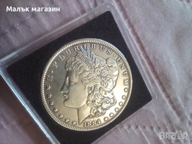 1 долар 1884 AU САЩ сребро оригинал, снимка 5 - Нумизматика и бонистика - 44648143