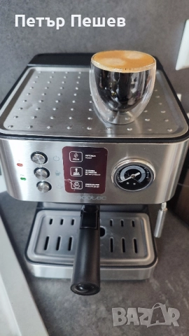 80лв. Кафемашина Cecotec Power Espresso 20bar перфектно еспресо кафе крема цедка , снимка 11 - Кафемашини - 51904219