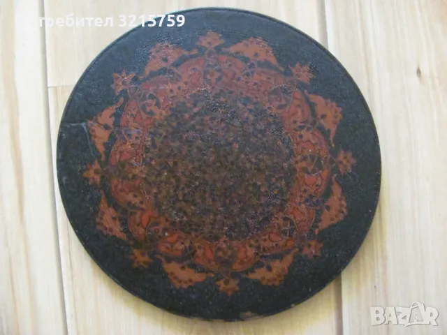 19 век дървена чиния -декорация