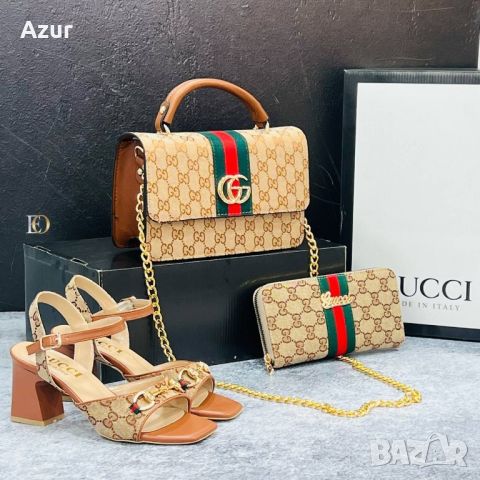 дамски обувки, чанта и портмоне gucci , снимка 2 - Чанти - 46484757