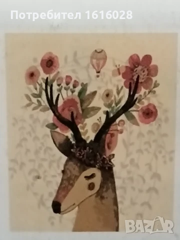 Диамантени 5D гоблени  ПРИТЧА ЗА ДВАТА ВЪЛКА и Елен., снимка 2 - Гоблени - 50634520