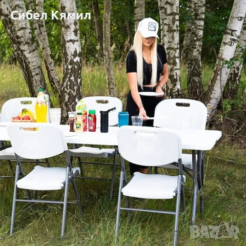 Комплект 4 броя сгъваеми кетъринг столове за градина и събития - удобни и издръжливи, снимка 3 - Други - 53208467