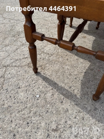Дървени столове  комплект 6, снимка 4 - Антикварни и старинни предмети - 51515449