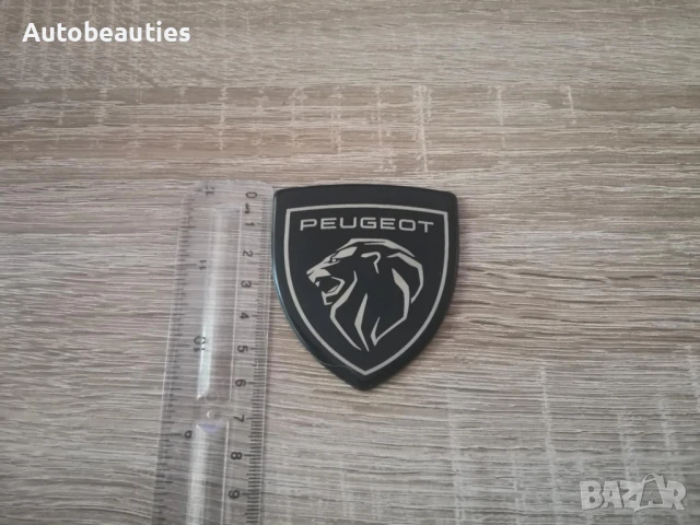 черна метална емблема Peugeot среден размер, снимка 5 - Аксесоари и консумативи - 51167066
