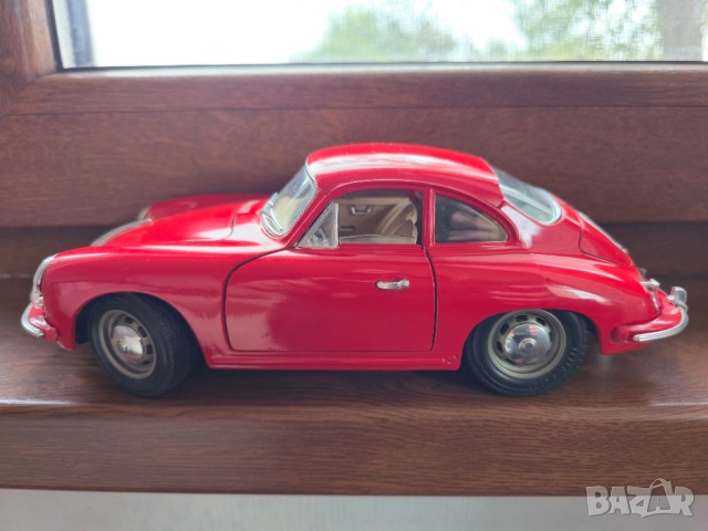 BBURAGO метална колекционерска количка PORSCHE 356B COUPE 1961г. 1:18, снимка 2 - Коли, камиони, мотори, писти - 51993902