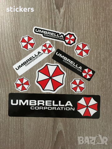 Umbrella Corporation 16бр. стикери различни размери Stickers , снимка 4 - Аксесоари и консумативи - 44988146