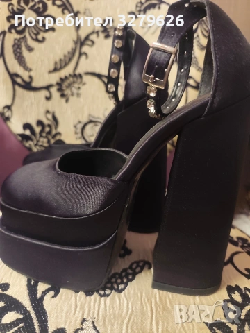 Високи дамски обувки на висок ток с платформа , снимка 2 - Дамски обувки на ток - 53181419