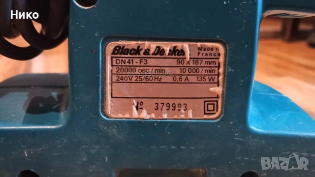 Вибрационни шлайфмашини Black and deck:DN41-F3 и BD170, снимка 4 - Други инструменти - 52289354