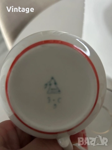 Старинен Съветски порцеланов сервиз за чай/кафе , снимка 10 - Сервизи - 54098242