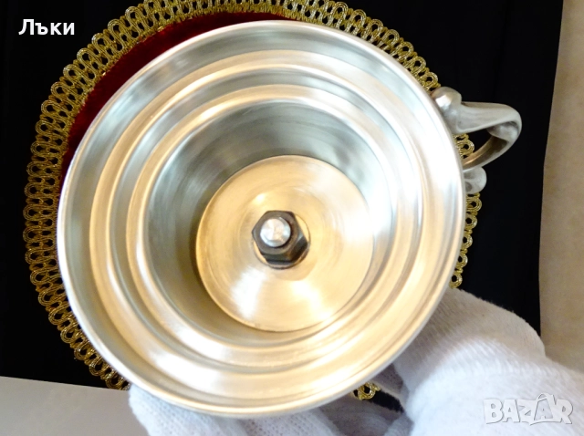 Калаен свещник с дръжка Weber Germany. , снимка 5 - Антикварни и старинни предмети - 52792807