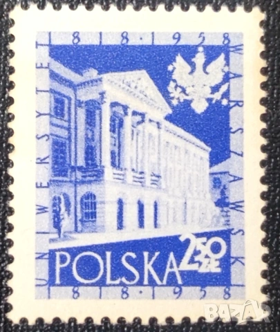 Полша, 1958 г. - лот марки на теми архитектура, риби, самолети, медали, коне, история и др., снимка 4 - Филателия - 53458674