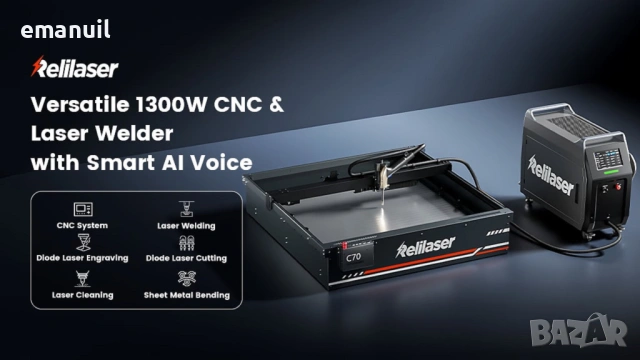 Fiber Лазер 2в1 3в1 4в1 1kW 1.5kW 2kW 3kW Заваряване Рязане Почистване заварка Премахване ръжда, снимка 2 - Други машини и части - 45048639