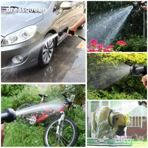 4520 Градински маркуч 15м с адаптер 1/2" и бързи връзки 3/4" – Пълен комплект, снимка 6 - Напояване - 53878014