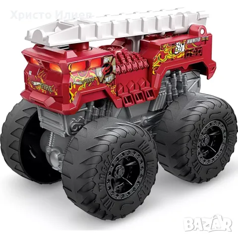 HOT WHEELS Monster Trucks бъги 1:43 със светлинни и звукови ефекти, снимка 1 - Коли, камиони, мотори, писти - 49160369