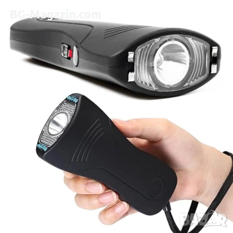 Мощен електрошок кучегон за самозащита от кучета нападение с LED фенер акумулаторен самоотбрана, снимка 4 - Екипировка - 53032332