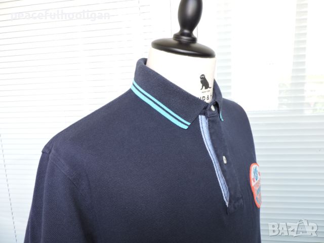 Tommy Hilfiger 1985 Men`s Vintage Short Sleeve Blue Casual Polo T-Shirt Size L -мъжка тениска, снимка 4 - Тениски - 46295795